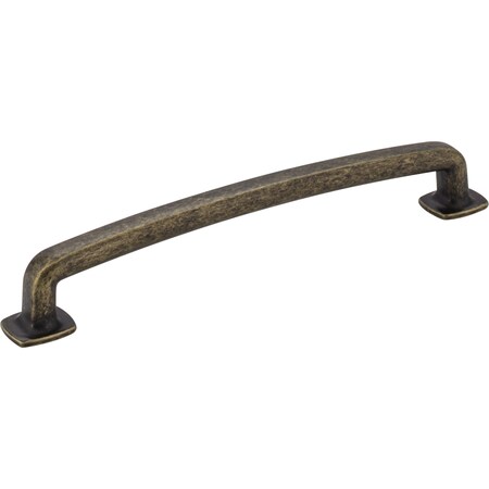 Jeffrey Alexander 160 mm Center-to-Center Distressed Antique Brass Belcastel 1 Cabinet Pull MO6373-160ABM-D